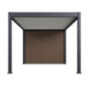 Pergola autoportante en alu gris - blanc avec 3x4m - abri 6m² - Ombrea