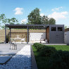 Pergola autoportante 3x6m en alu gris avec abri 6m² -  mbrea