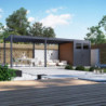 Pergola autoportante 3x6m en alu gris avec abri 6m² -  mbrea