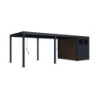 Pergola autoportante 3x6m en alu gris avec abri 6m² -  mbrea