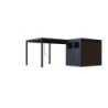 Pergola autoportante 3x6m en alu gris avec abri 6m² -  mbrea