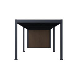 Pergola autoportante 3x6m en alu gris avec abri 6m² -  mbrea
