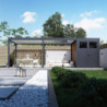 Pergola autoportante 3x6m en alu gris et blanc avec abri 6m² -  mbrea