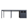 Pergola autoportante 3x6m en alu gris et blanc avec abri 6m² -  mbrea