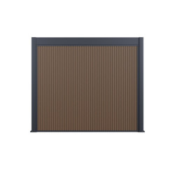 Pergola autoportante 3x6m en alu gris et blanc avec abri 6m² -  mbrea