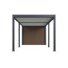 Pergola autoportante 3x6m en alu gris et blanc avec abri 6m² -  mbrea
