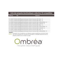 Panneau latéral - effet bois naturel - Ombrea à ventelles 1m