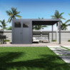 Pergola autoportante en alu gris avec 3x4m - abri 8m² - Ombrea