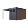 Pergola autoportante en alu gris avec 3x4m - abri 8m² - Ombrea