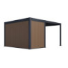 Pergola autoportante en alu gris avec 3x4m - abri 8m² - Ombrea