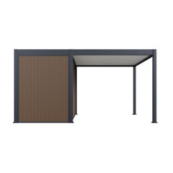 Pergola autoportante en alu gris et blanc 3x4m - abri 8m² - Ombrea