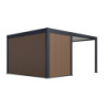 Pergola autoportante en alu gris et blanc 3x4m - abri 8m² - Ombrea