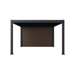 Pergola autoportante en alu gris avec 4x4m - abri 8m² - Ombrea