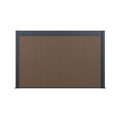 Pergola autoportante en alu gris et blanc 4x4m - abri 8m² - Ombrea