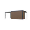 Pergola autoportante 4x8m en alu gris et blanc - abri 8m² - Ombrea
