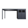 Pergola motorisée en alu gris 3x4m avec abri de 6m² - Elmo - Ombrea