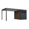 Pergola motorisée en alu gris et blanc 3x4m - abri 6m² - Elmo - Ombrea
