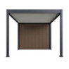 Pergola motorisée en alu gris et blanc 3x4m - abri 6m² - Elmo - Ombrea