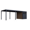 Pergola motorisée en alu gris 3x6m avec abri de 6m² - Elmo - Ombrea
