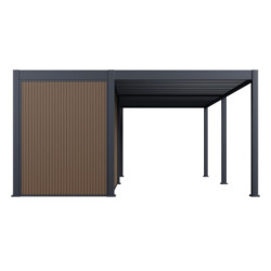 Pergola motorisée en alu gris 3x6m avec abri de 6m² - Elmo - Ombrea