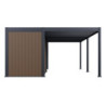 Pergola motorisée en alu gris 3x6m avec abri de 6m² - Elmo - Ombrea