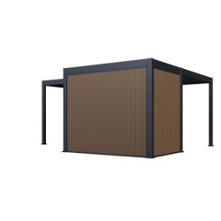 Pergola motorisée en alu gris 3x6m avec abri de 6m² - Elmo - Ombrea
