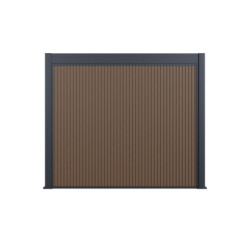 Pergola motorisée en alu gris 3x6m avec abri de 6m² - Elmo - Ombrea