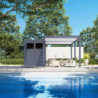 Pergola motorisée 3x6m en alu gris et blanc - abri 6m² - Elmo - Ombrea
