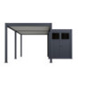 Pergola motorisée 3x6m en alu gris et blanc - abri 6m² - Elmo - Ombrea