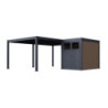 Pergola motorisée en alu gris 4x6m avec abri de 6m² - Elmo - Ombrea