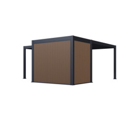 Pergola motorisée en alu gris 4x6m avec abri de 6m² - Elmo - Ombrea