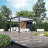 Pergola motorisée en alu gris et blanc 4x6m - abri 6m² - Elmo - Ombrea