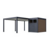 Pergola motorisée en alu gris et blanc 4x6m - abri 6m² - Elmo - Ombrea
