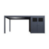 Pergola motorisée 4x4m² en alu gris avec abri de 8m² - Elmo - Ombrea