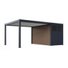 Pergola motorisée 4x4m² en alu gris et blanc - abri 8m² - Elmo - Ombrea