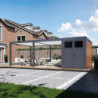 Pergola motorisée 4x6m en alu gris et blanc - abri 8m² - Elmo - Ombrea