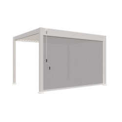 Store latéral en alu blanc pour pergola 3x4m - 4x4m - 4x6m - Ombrea