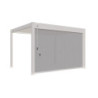 Store latéral en alu blanc pour pergola 3x4m - 4x4m - 4x6m - Ombrea