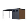 Abri de stockage 6m² pour pergola autoportée et de côté 3m - Ombrea
