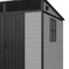 Abri de Jardin Résine 4m² DICKINS Skylight Gris/Noir + Plancher - JOBU