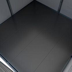 Abri de Jardin Résine 4m² DICKINS Skylight Gris/Noir + Plancher - JOBU