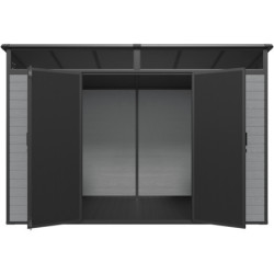 Abri de Jardin Résine DICKINS Skylight 6m² - Gris/Noir + Plancher | JOBU