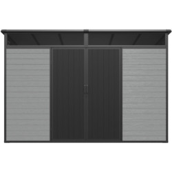 Abri de Jardin Résine DICKINS Skylight 6m² - Gris/Noir + Plancher | JOBU