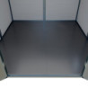 Abri de Jardin Résine 5,69m² DICKINS Gris/Noir + Plancher - JOBU