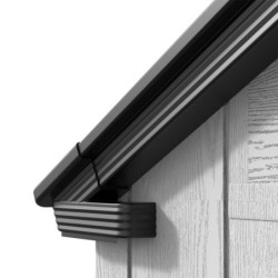 Abri de jardin toit plat polypropylène anthracite 233,8x233,8cm Jôbu