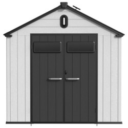 Abri de Jardin 14m² Docker Jobu - Résine Brossée avec Skylight et Plancher