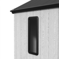 Abri de Jardin 14m² Docker Jobu - Résine Brossée avec Skylight et Plancher