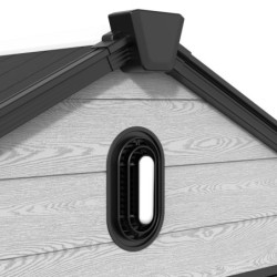 Abri de Jardin 14m² Docker Jobu - Résine Brossée avec Skylight et Plancher