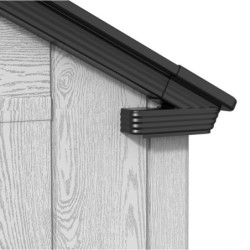 Abri de Jardin 14m² Docker Jobu - Résine Brossée avec Skylight et Plancher