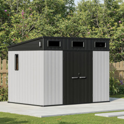 Abri de Jardin Résine 6m² Docker + Plancher - Jobu | Toit Monopente